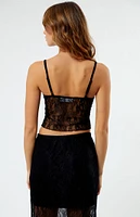 Noisy May Lace Bralette Cropped Tank Top