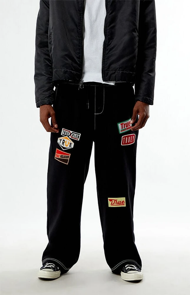 True Religion Big Patch Baggy Sweatpants