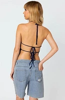 Edikted Jada Open Back Crochet Top