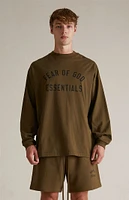 Fear of God Essentials Olive Long Sleeve T-Shirt