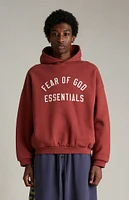 Fear of God Essentials Crimson Fleece Hoodie