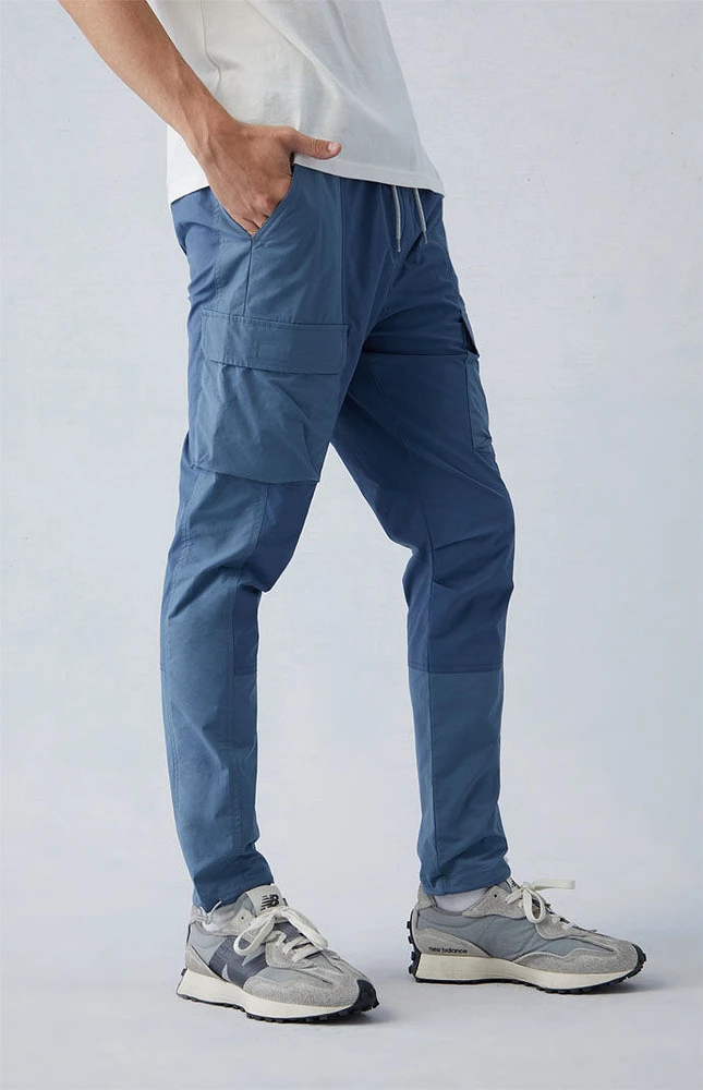 PacSun Eco Stretch Nylon Blue Slim Cargo Pants