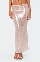 Edikted Riki Sheer Sequin Maxi Skirt