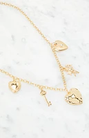 LA Hearts Holly Layered Charm Necklace