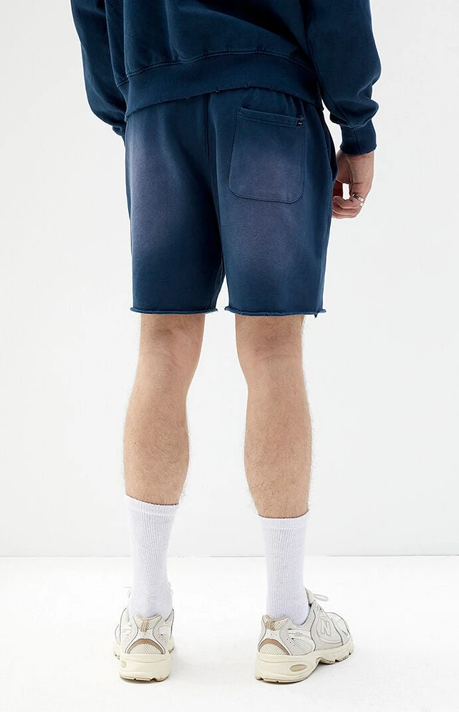 PacSun Navy Acid Wash Sweat Shorts