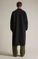 Fear of God Essentials Black Nylon Trench Coat