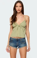 Edikted Brianne Textured Babydoll Tank Top