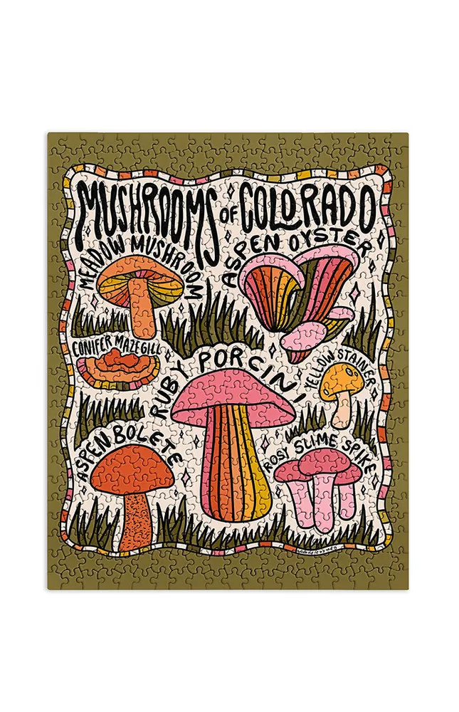 Doodle By Meg Mushrooms Of Colorado Jigsaw Puzzle