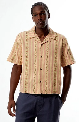 Pacsun Beck Striped Floral Oversized Camp Shirt