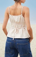 John Galt Pink Tiffany Floral Tank Top