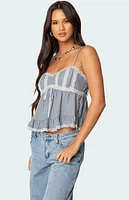 Edikted Lace Trim Babydoll Tank Top