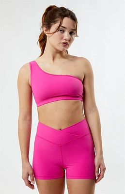 PAC 1980 Active Bold Ribbed One Shoulder Top