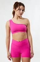 PAC 1980 Active Bold Ribbed One Shoulder Top
