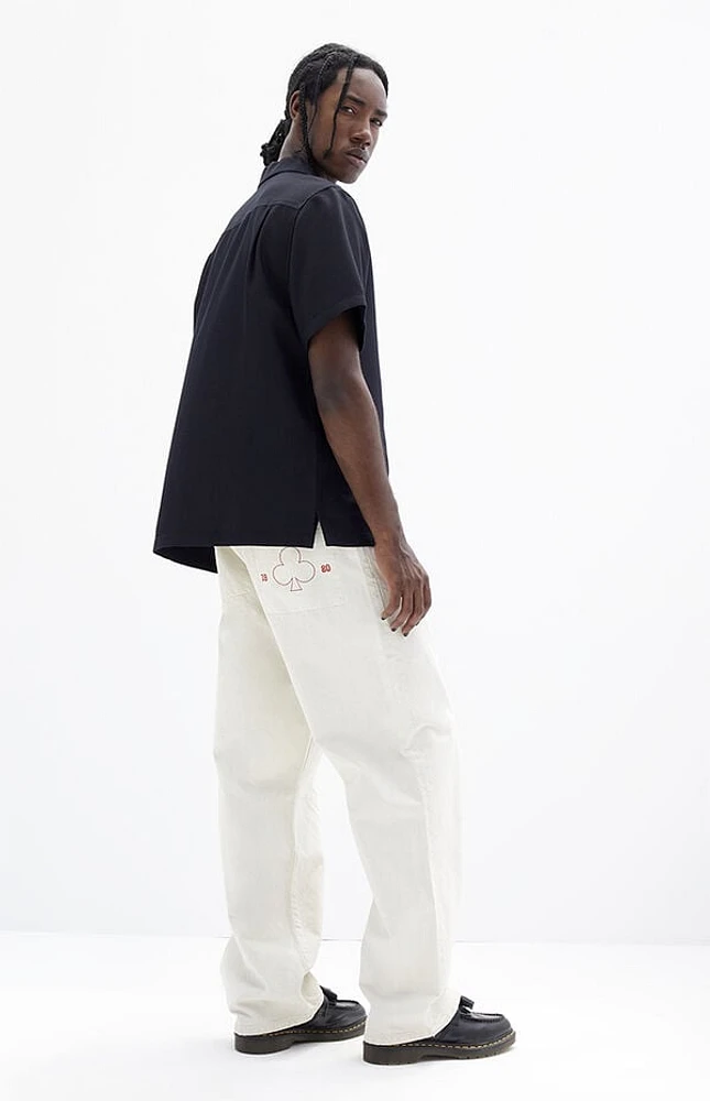 Pacsun Cream Baggy Clover Jeans