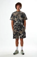 Pacsun Black Camo Oversized Fit T-Shirt