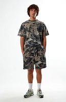 PacSun Black Camo Oversized Fit T-Shirt