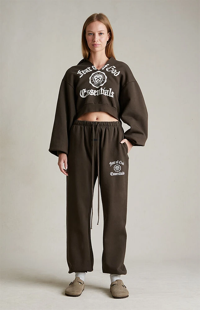 Fear of God Essentials Women's Brown Heavy Fleece Sweatpants