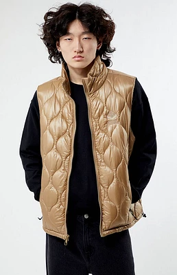 Pacsun Tan Quilted Vest