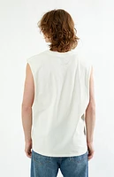 Pacsun Cream Sunshine Muscle Tank Top