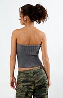 LA Hearts Florence Fold-Over Sweater Tube Top