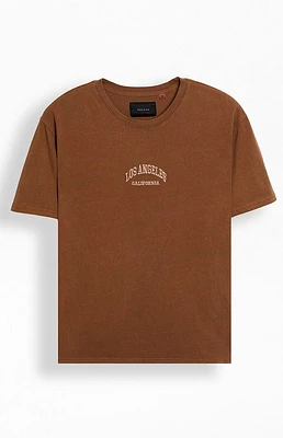 PacSun Brown Los Angeles Embroidered Vintage Wash T-Shirt