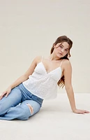 Beverly and Beck Eyelet Cami Top