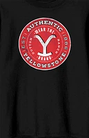 Yellowstone Red Circle Logo Crew Neck Sweatshirt