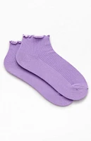 LA Hearts Ruffle Trim Ankle Socks