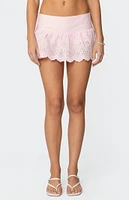 Edikted Emory Eyelet Mini Skort