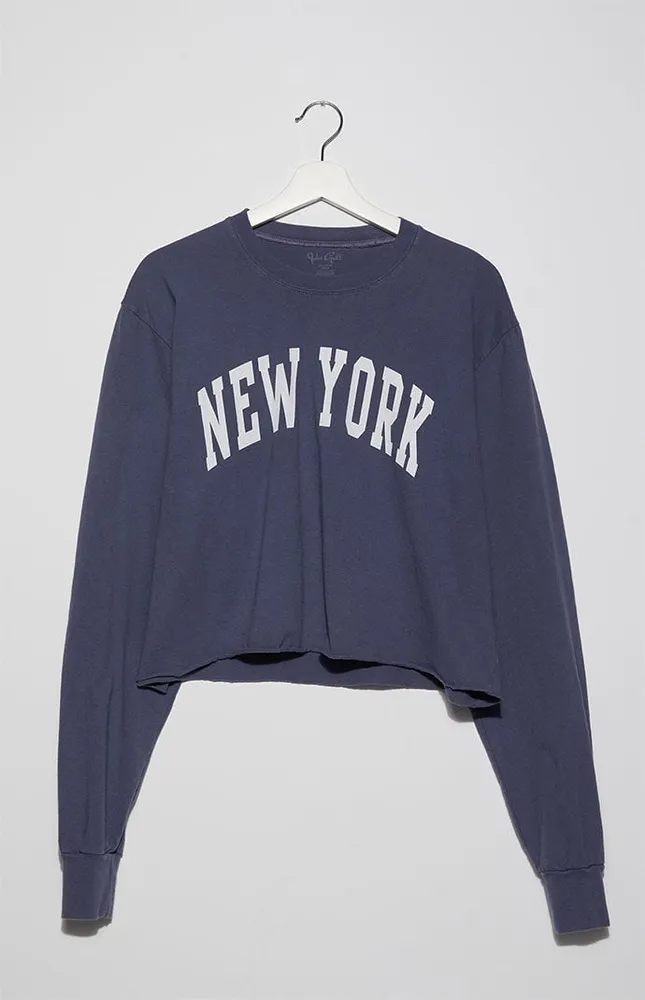 John Galt Navy New York Long Sleeve T-Shirt