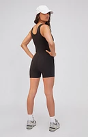 PAC 1980 WHISPER Black Active Thick Strap Speedwalker Short Onesie