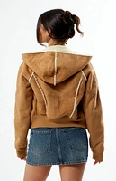 GUESS Originals Faux Suede Hooded Jacket