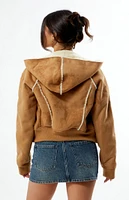 GUESS Originals Faux Suede Hooded Jacket