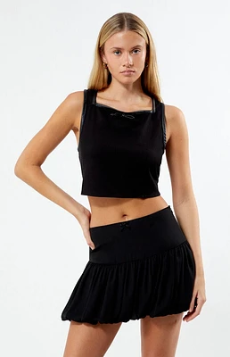 WEWOREWHAT Cropped Square Neck Top