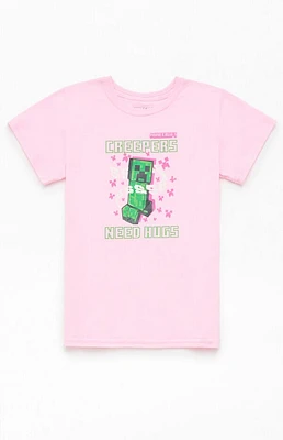 Kids Minecraft Creeper Flowers T-Shirt