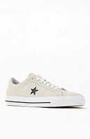 Converse Off White One Star Pro Suede Shoes