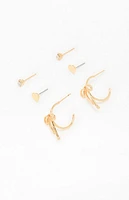 LA Hearts 3 Pack Ariana Earrings