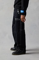 FORD Embroidered Star Double Knee Carpenter Baggy Jeans