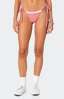 Edikted Zora Striped String Bikini Bottom