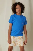 PacSun Kids Tan Palm Island Elastic Waist Boardshorts