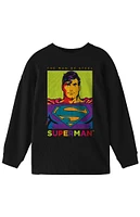 Kids Superman Pop Color Art Long Sleeve T-Shirt