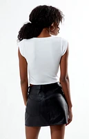 True Religion Notched Neck Ribbed Top