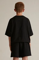 Fear of God Essentials Kids Black Fleece Soccer Sweat Shorts