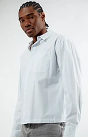 Pacsun Blue Drew Striped Long Sleeve Button Down Shirt