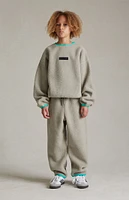Kids Fear of God Essentials Seal Polar Fleece Crew Neck Sweatshirt