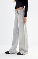 PacSun Casey Light Gray Dart Low Rise Baggy Jeans