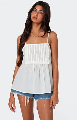 Edikted Eyelet Trim Paneled Top