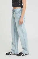 PacSun Jordyn Light Indigo Acid Low Rise Straight Leg Jeans