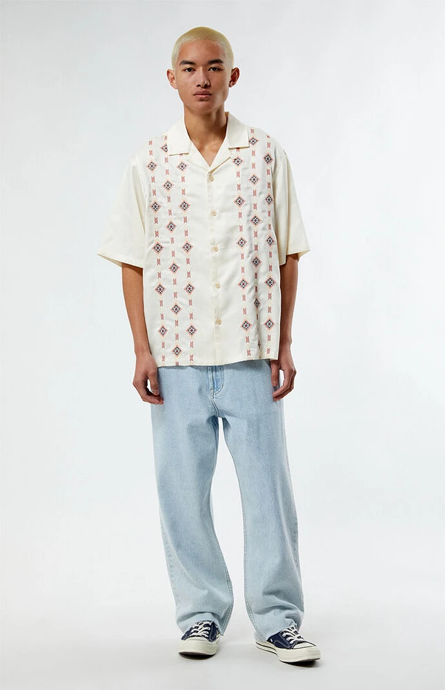 PacSun Archie Embroidered Oversized Camp Shirt