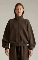 Fear of God Essentials Women's Heather Wood Zip Up Jacket